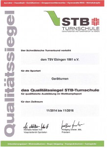 STB Turnschule Zertifikat