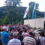 Siegerehrung vor der Halle